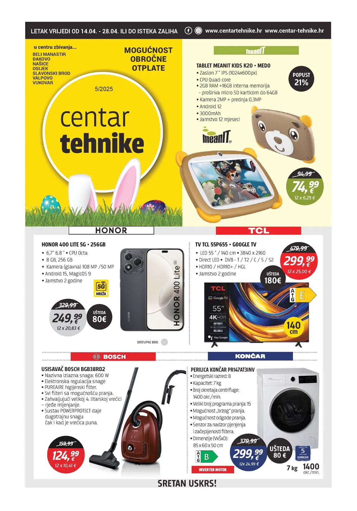 CENTAR TEHNIKE akcija Katalog sniženja do 28.04.2025