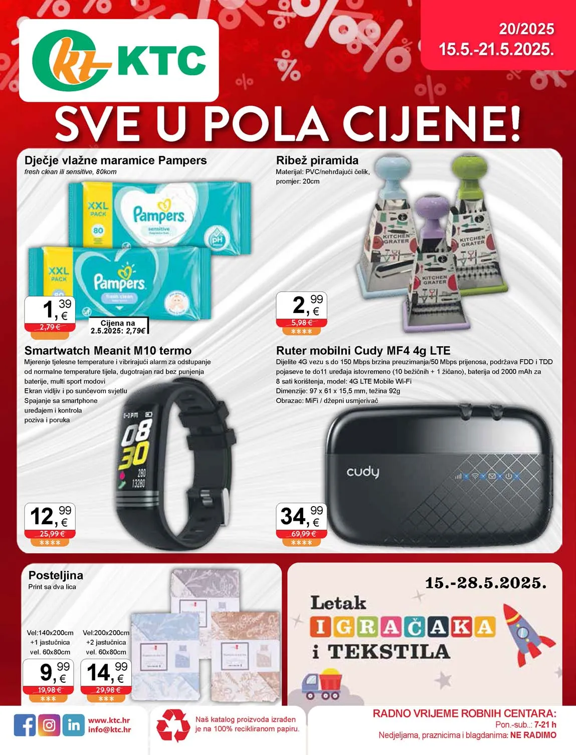 KTC akcija Sve u pola cijene Katalog sniženja do 21.05.2025