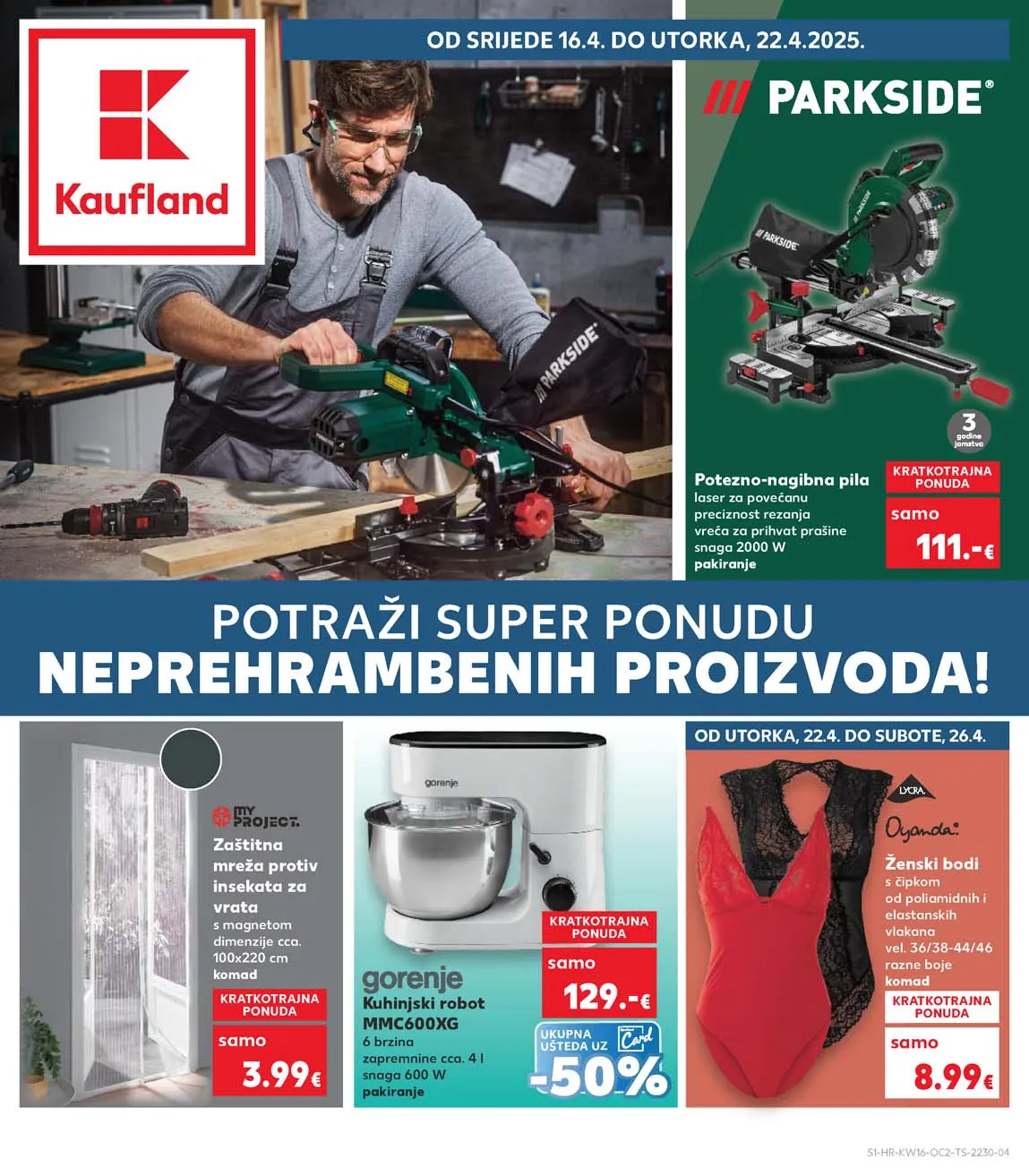 KAUFLAND Akcija Katalog neprehrana sniženja do 22.04.2025